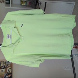 Lacoste Polo Shirt Mens 2X 7 Lime Green Short Sleeve Cotton Made In France